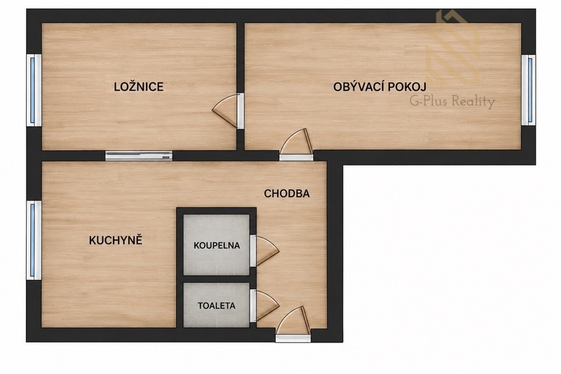 Prodej, byt 2+1,54 m², Jirkov