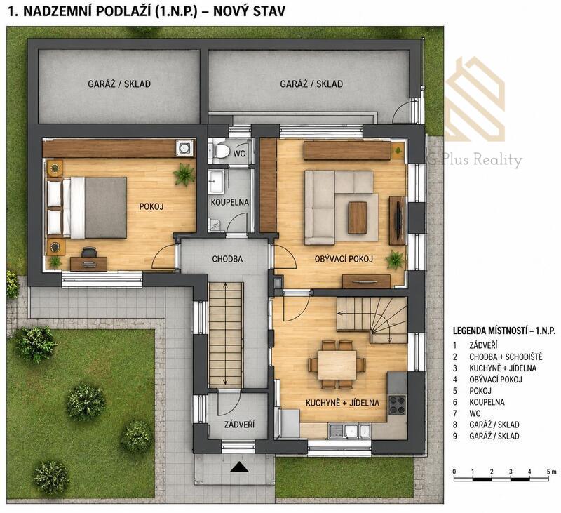 Prodej rodinného domu 3+kk o velikosti 90 m², pozemek 331 m² – Chraberce