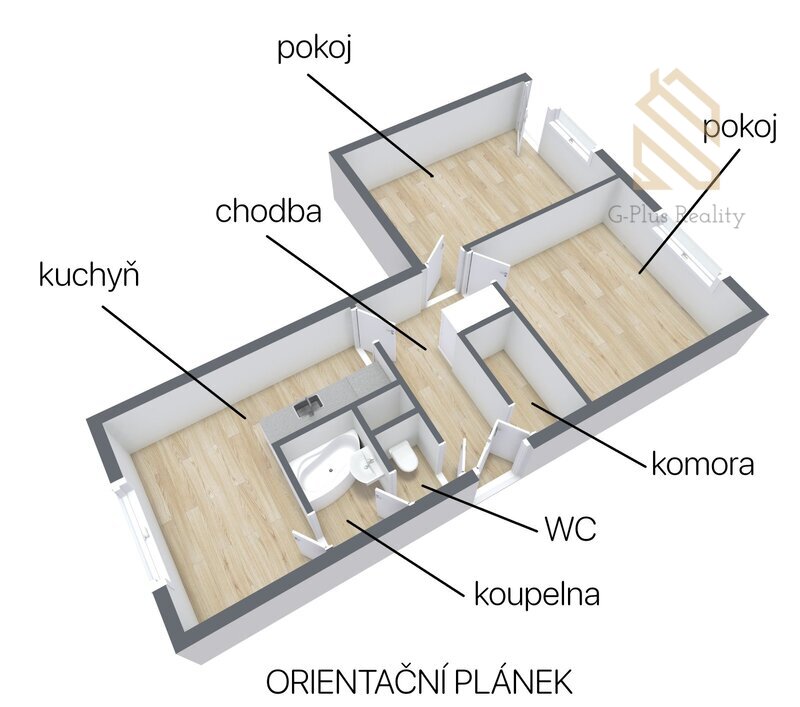 Prodej, Byt, 63m2, Děčín-Dobkovice