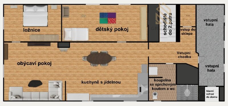 Prodej, rodinný dům 270m2, pozemek 2444m2