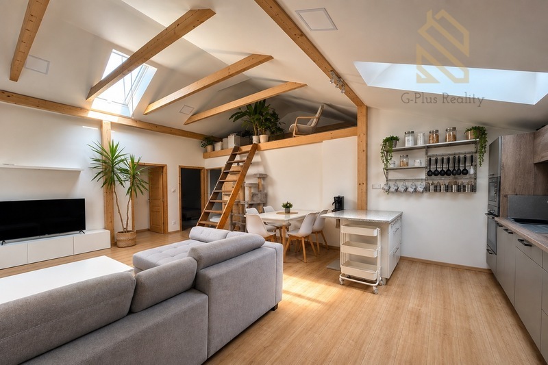 Pronájem bytu 3+kk 90 m2,  zahradou 150 m2 a terasou 20 m2, Brozany nad Ohří ulice Kozí okres Litoměřice