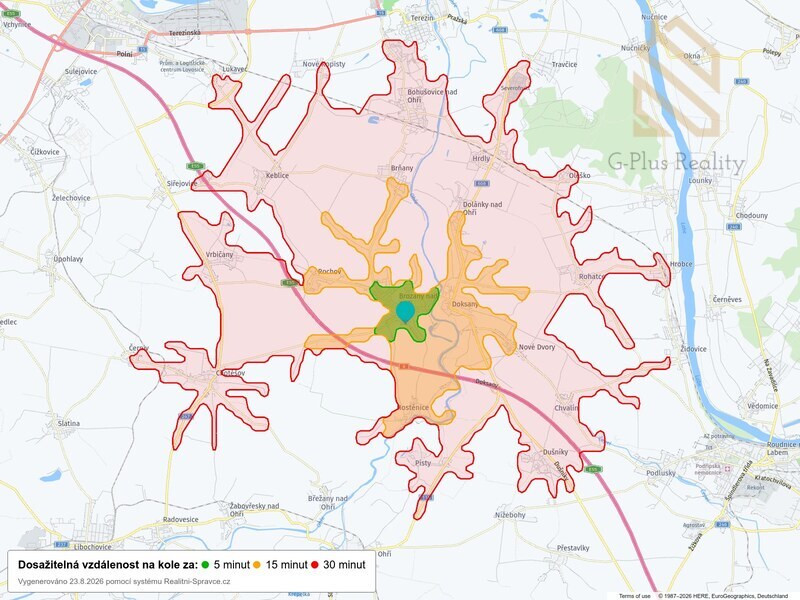 Pronájem bytu 3+kk 90 m2,  zahradou 150 m2 a terasou 20 m2, Brozany nad Ohří ulice Kozí okres Litoměřice